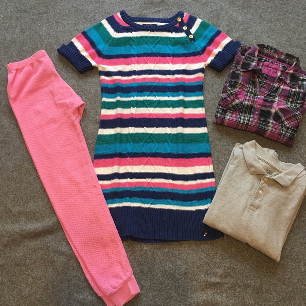 Girl Size XL 12 Clothing Lot 4x Pieces Winter Thermal Western Cowgirls Preppy
